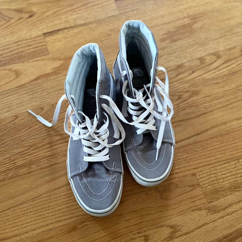 Gray high top vans
